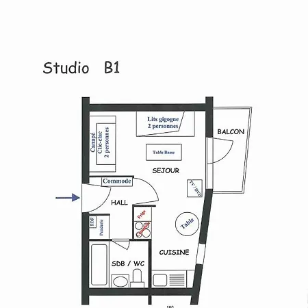 Apartman 2 Alpes-locations 2-3 Personnes *